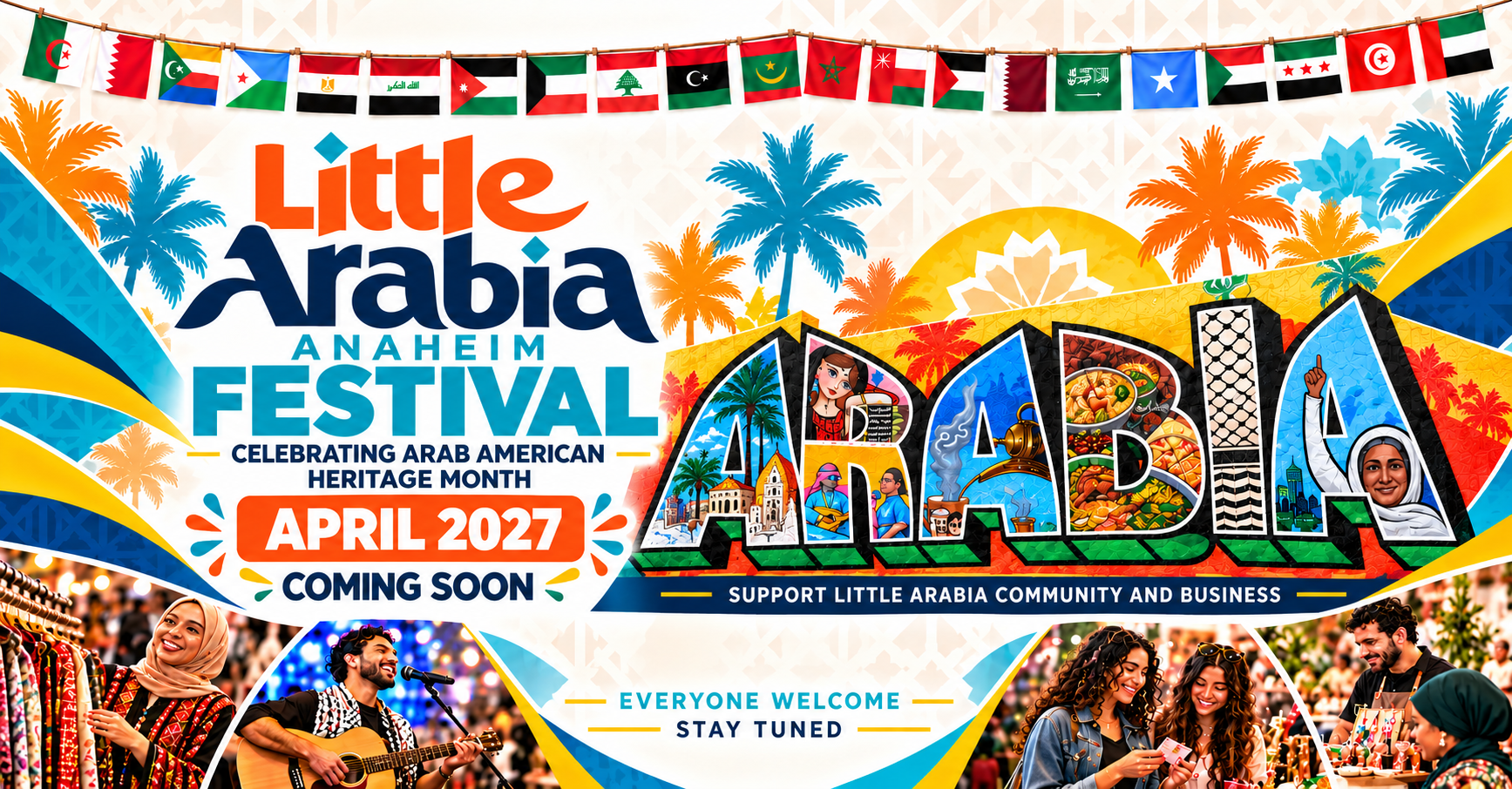 Festival artwork featuring the Little Arabia mural